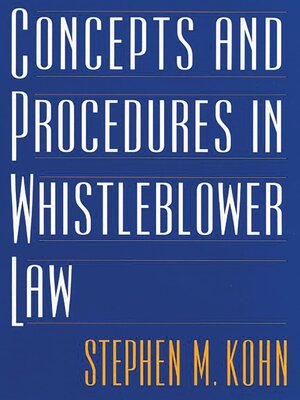 cover image of Concepts and Procedures in Whistleblower Law